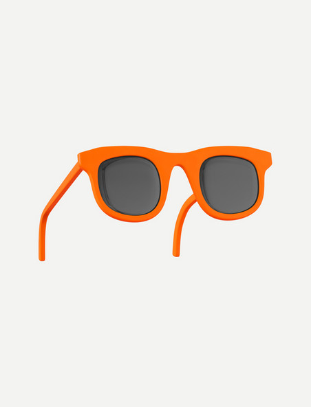 橙色C4D立体夏日沙滩太阳眼镜