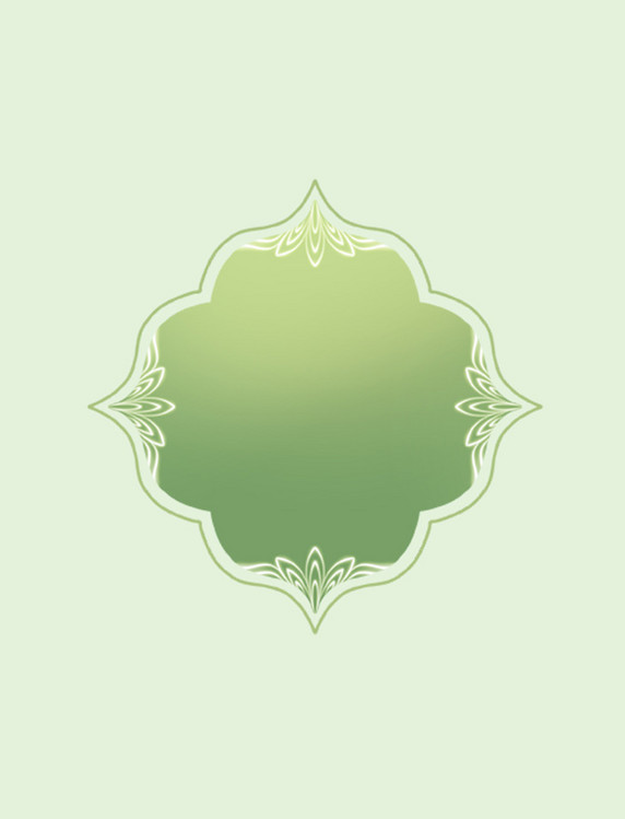 中国风古典中式霓虹灯花纹按钮边