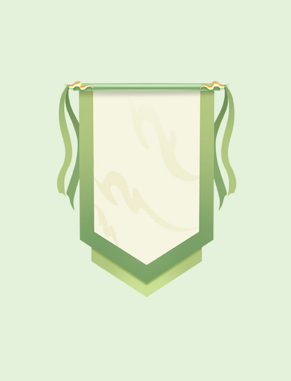 中国风古典国风中式花纹绿色卷轴