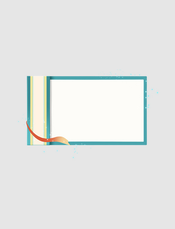 中国风古典国风中式花纹祥云书卷画卷边框绿色中国风边框