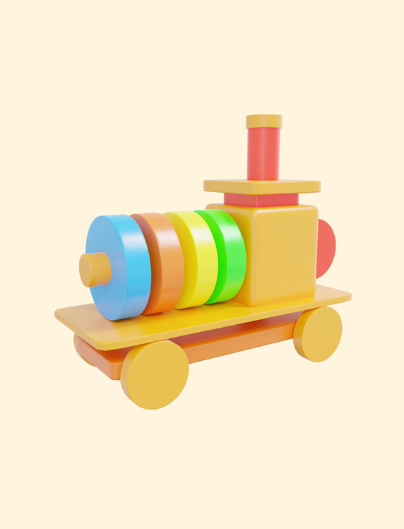 3D立体六一儿童节玩具汽车