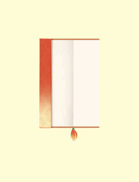 红色中国风古典国风中式花纹边框书页