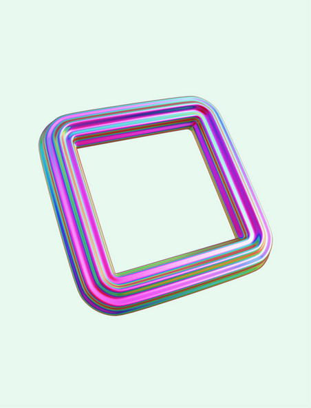 3D立体幻彩方形流体装饰正方形