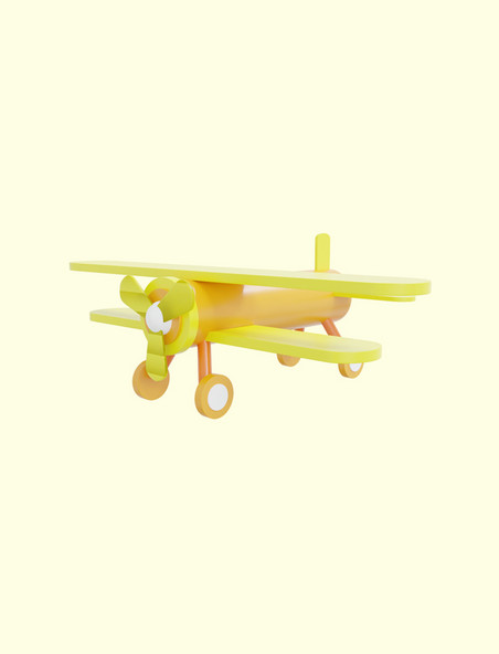 3D立体六一儿童节玩具飞机