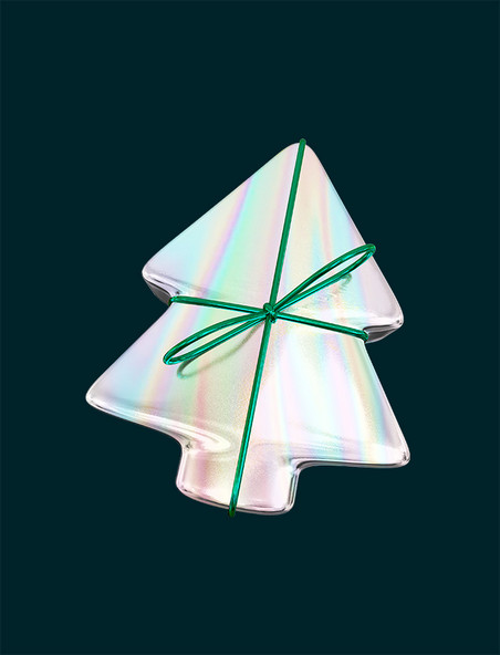酸性潮流金属圣诞节圣诞树3D立体