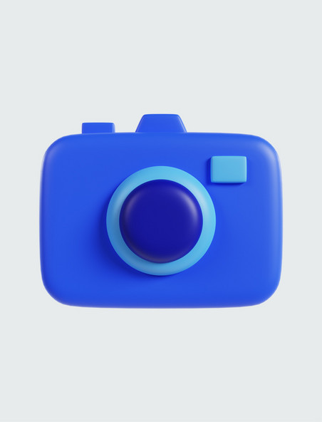 3D立体蓝色拍照相机