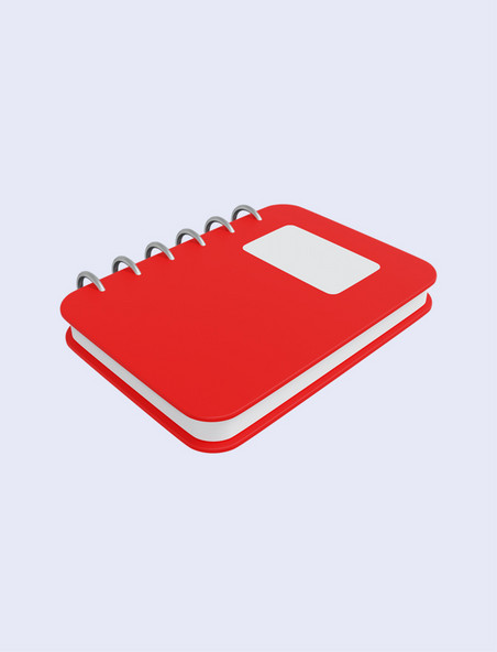 3D立体办公用品红色笔记本