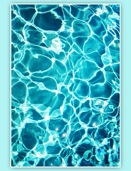 夏天蓝色清凉水面水花底纹高清背景