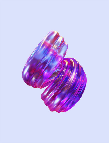 3D立体酸性旋转装饰扭曲抽象元素