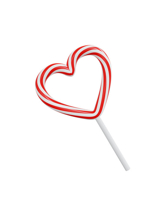 DC4D立体六一儿童节零食爱心棒棒糖元素