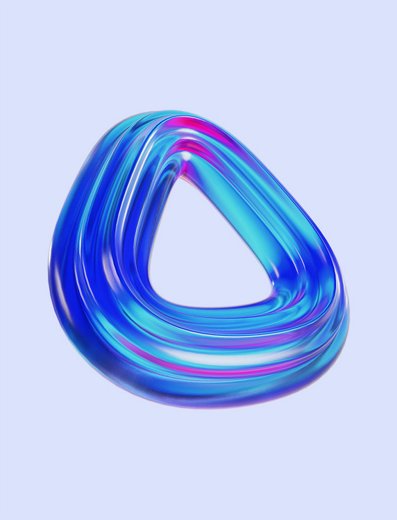 3D立体酸性渐变三角形装饰元素抽象