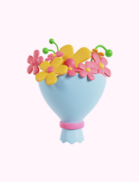 3D立体花束手捧花花束送花