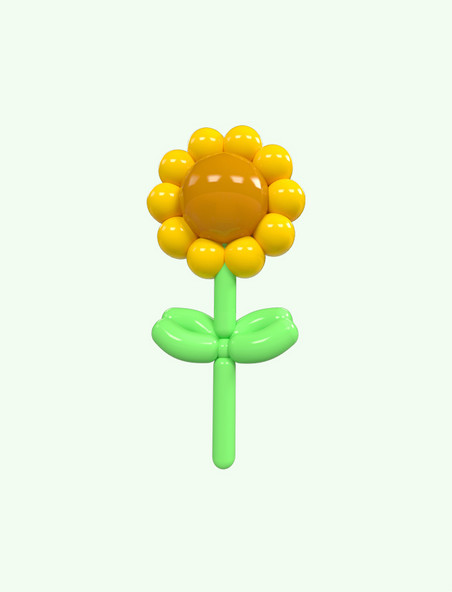 3d气球向日葵植物花朵