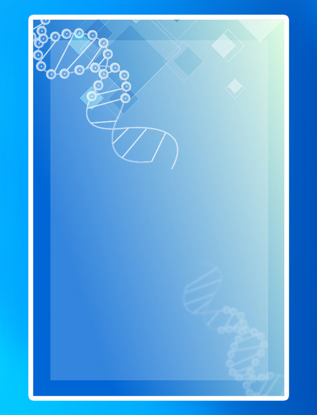 蓝色几何医学基因平面背景