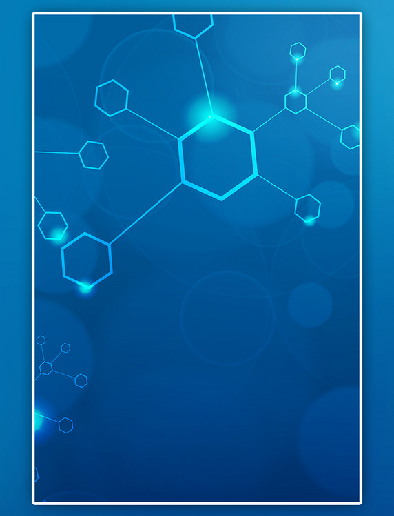 蓝色几何光斑医学医疗基因背景素材