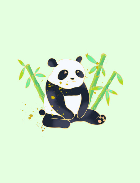 中国风国潮国宝大熊猫