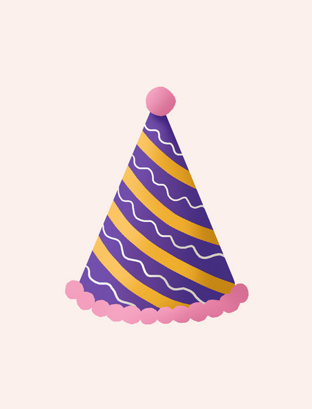 紫色生日帽寿星帽卡通帽子