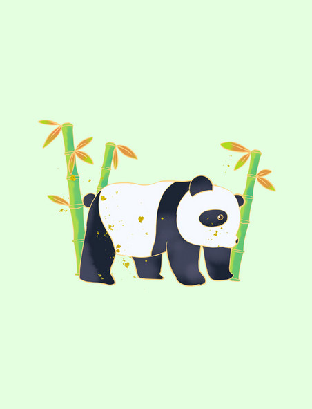 国潮风国宝大熊猫