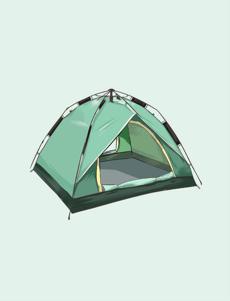 绿色户外野营野餐帐篷