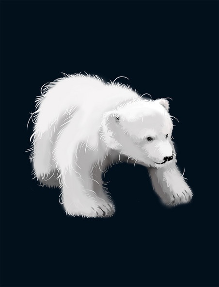 北极熊寒冷动物卡通元素