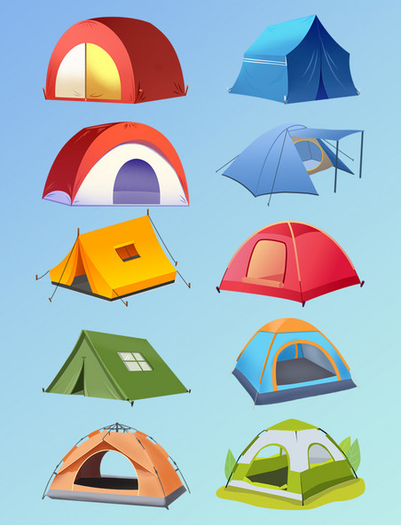 户外野营帐篷元素
