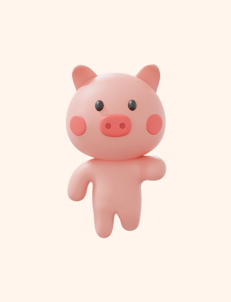 3D立体小动物小猪