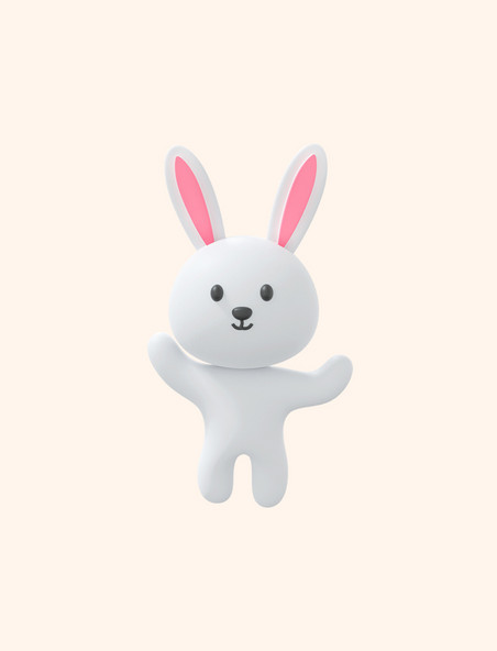 3D立体可爱小动物兔子