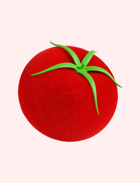 3D立体毛绒蔬菜西红柿
