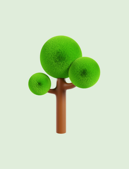 3D树木立体毛绒树
