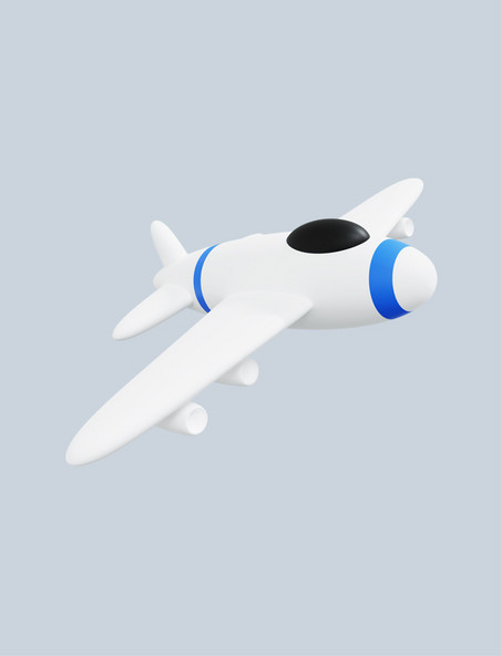 3D立体白色飞机
