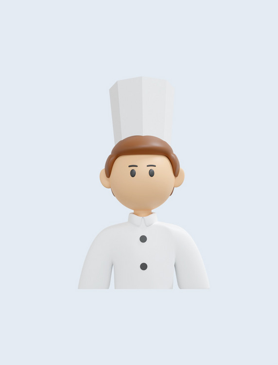 3D立体职业人物大厨厨师