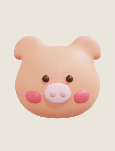 3D立体可爱动物小猪