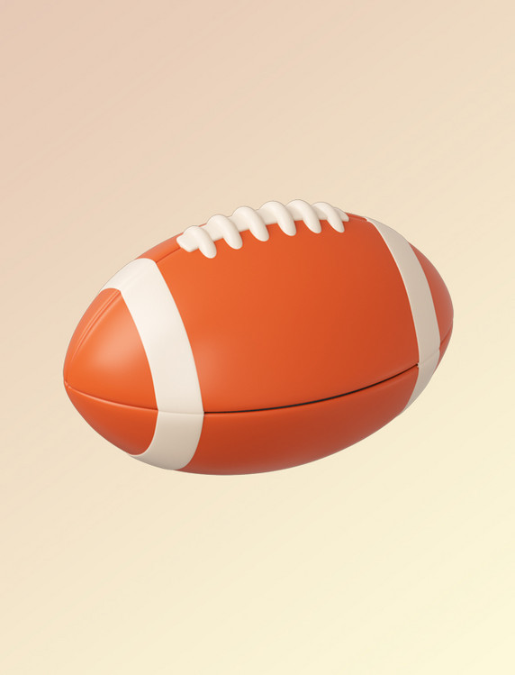 3DC4D立体球类运动橄榄球元素