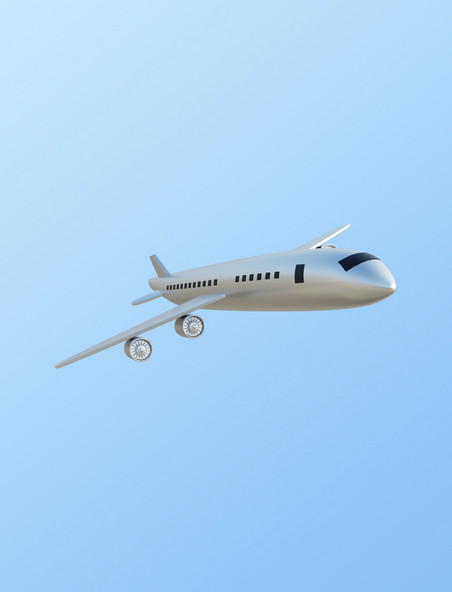 3DC4D立体运输工具飞机元素