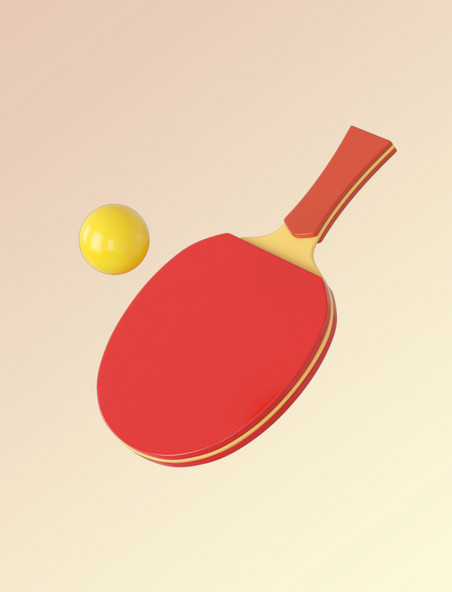 3DC4D立体球类运动乒乓球元素