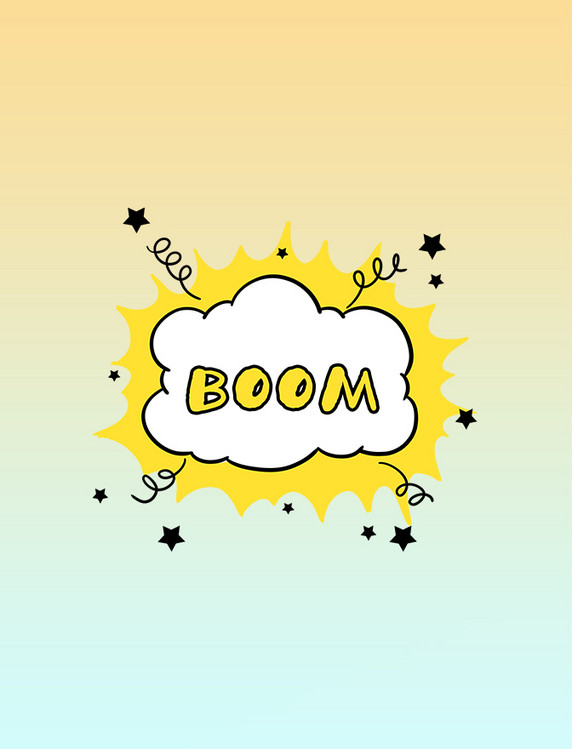 漫画BOOM爆炸气泡对话框