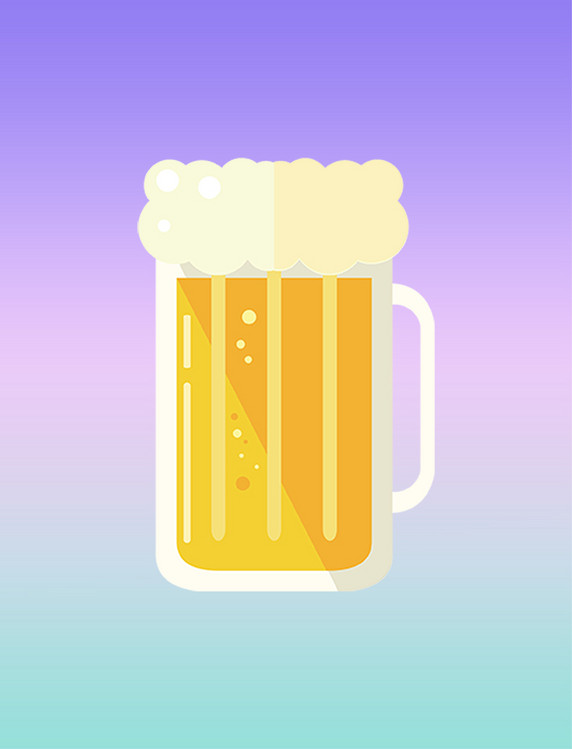 一大杯冒泡的啤酒