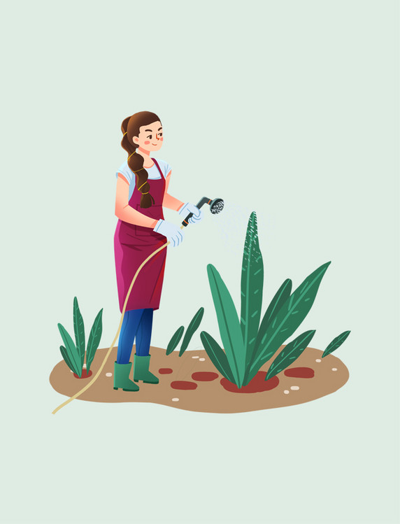 园艺师园丁人物女