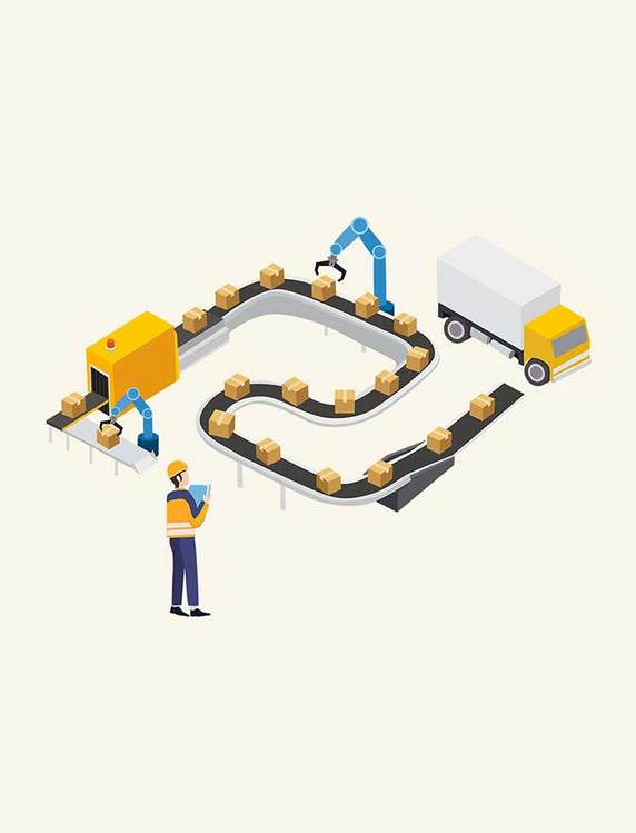 立体智能工厂分捡货运