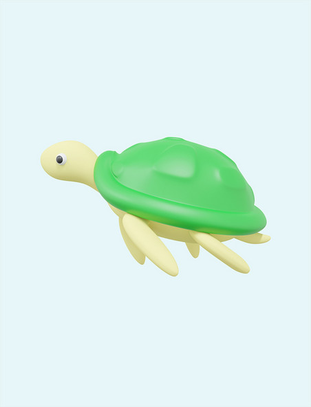 卡通3DC4D立体海洋动物乌龟