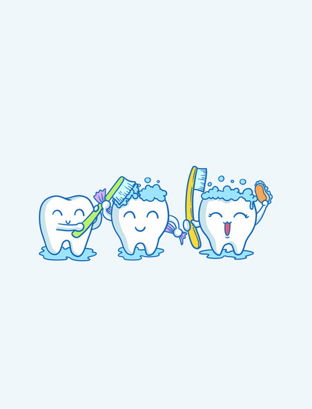 刷牙清洁步骤爱护牙齿