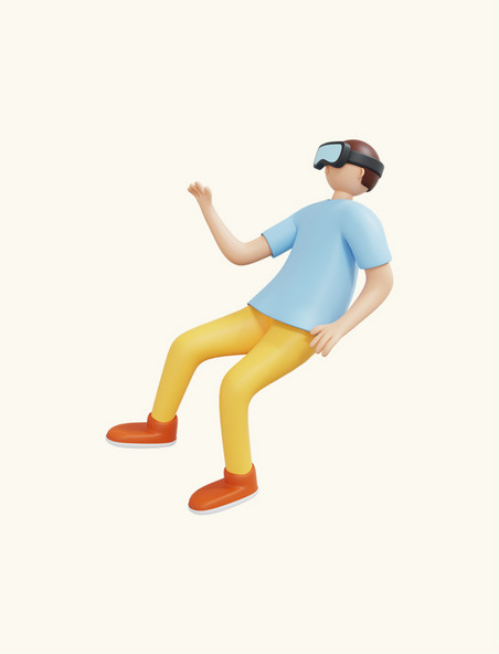 3D立体VR眼镜智能科技体验人物