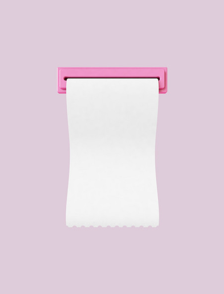 粉色C4D立体打印纸文本框边框