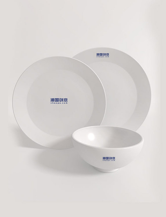 餐具展示白色个性简洁样机