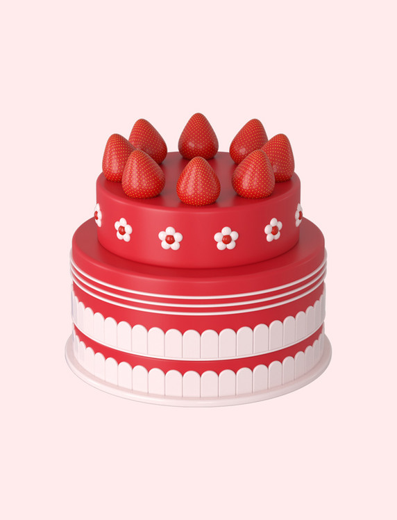 3DC4D立体生日蛋糕