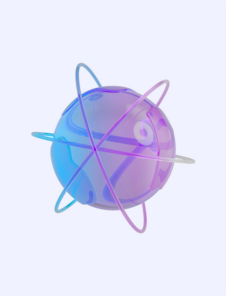 c4d酸性蓝紫色星球宇宙