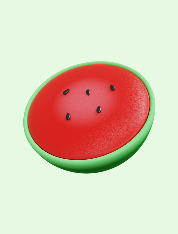 3D立体解暑水果西瓜