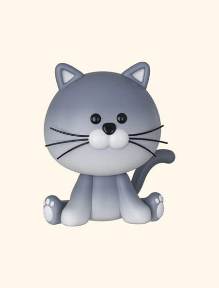 3DC4D立体动物萌宠小猫