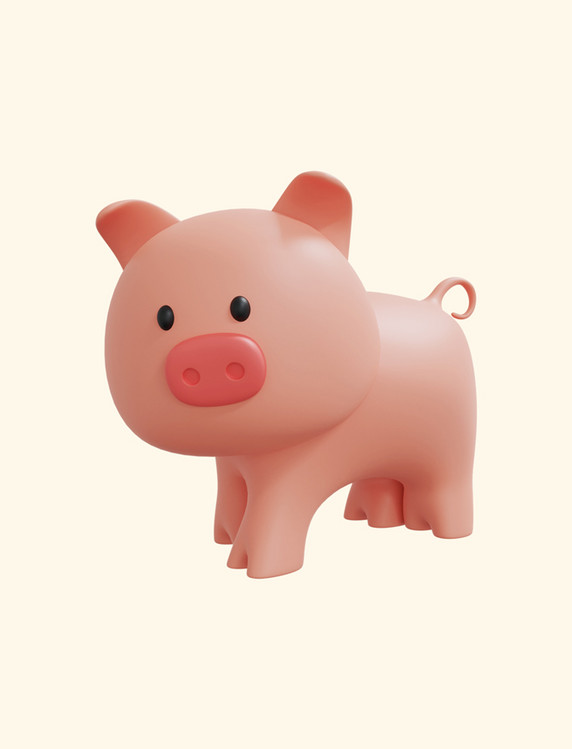 3DC4D立体小动物可爱猪猪