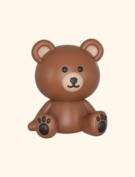 3DC4D立体可爱动物小熊